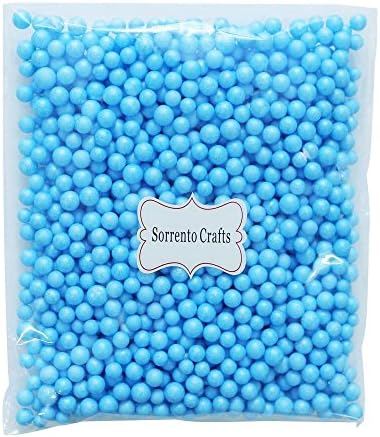 5-10mm(0.2-0.39 Inch) Mini Styrofoam Foam Balls Decorative Slime Ball DIY Wedding Party School Home Decoration 1pack(900pcs) (Blue)