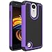 for LG Aristo Case, LG Phoenix 3 Case, LG Fortune Case, LG Rebel 2 LTE Case, LG Risio 2 Case, LG K8 2017 Case, OEAGO [Shockproof] Hybrid Dual Layer Defender Protective Case Cover (Purple)