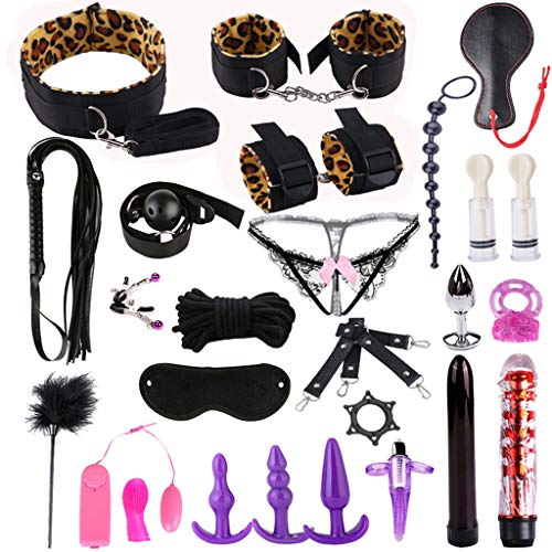 Mwergkou Couples Game Sxx Toys 26pcs Leather, Set Adult Sxx Toys for Couples Kit, Six Toy for Men Women