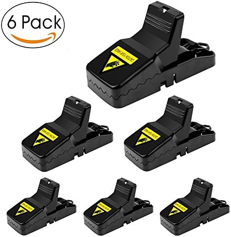 Akimoom Mouse Trap - Rat Traps Snap Humane Power Rodent Killer, Mice Trap,Sensitive Reusable and Durable (6 Pack)