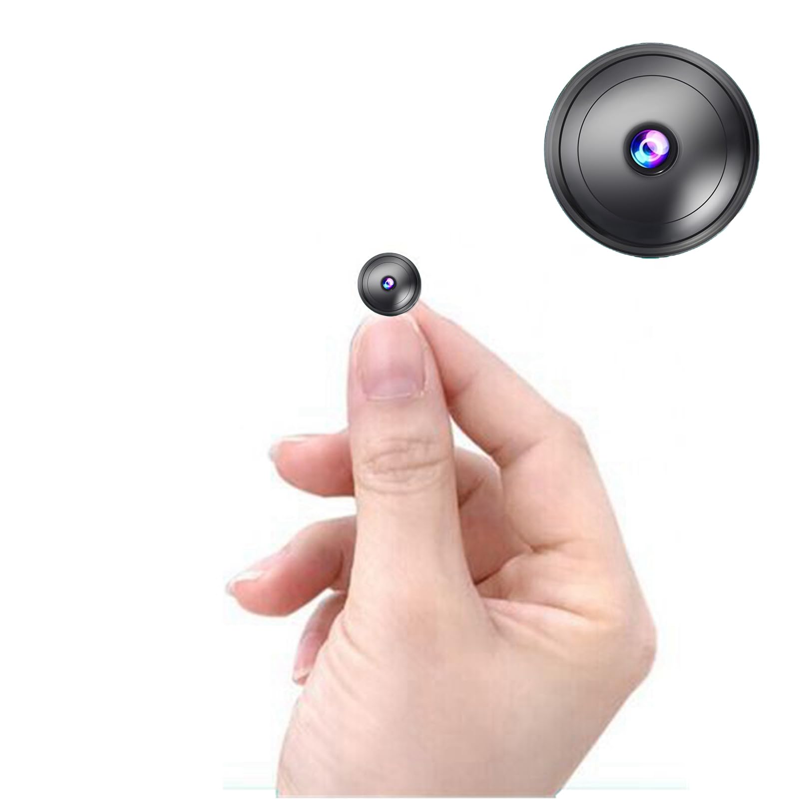 Photo 1 of Only 0.9 inch Hidden Camera with Audio/Video Mini Small Spy Cameras Home Indoor Use Night Vision Motion Detection Baby Monitor Wireless Outdoor Nanny espias ocultas WiFi Security Secret (Mini Size)