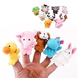 GUAngqi 10 Pcs Finger Set Animal Puppet Set Toy children's Learn Play Story