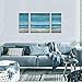 3Hdeko - Ocean Wall Art Abstract Beach Pictures Coastal Wall Decor Modern 3 Pieces Teal Blue Seascape Painting for Home Living Room Bedroom, Large Size Canvas Prints, Ready to Hang