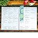 HARDCOVER 7 Period Dated Teacher Lesson Plan; Days Horizontally Across The Top Dated for 2019-2020 Academic Year (D101) (+) Bonus Clip-in Bookmark (Blue Green Flowers)