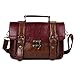 ECOSUSI Women PU Leather Satchel Purse Vintage Small College Crossbody Messenger Bag Work Cross-body Bag