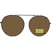 Semi Round Non Polarized Clip-on Sunglasses for Men & Women-Semi Round Shape Clip On Sunglasses For Eyewear