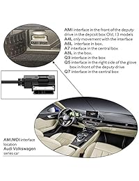 Lulandy 2019 versión de actualización Audi Audi Kits de coche VW Coche Teléfono Bluetooth Adaptador V4.0 AMI MDI 2G 3G 3G + Adaptador de interfaz de audio y música Cable de carga USB para VW Audi A4 A6 Q5 Q7 S4 S5 (Audio + carga)