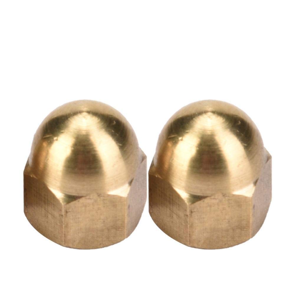 Brass Acorn Nut Kit Dome Head Cap Hex Nuts Set Vehicle Fasteners m3-m12 Fix Tires (M6)