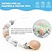 Silicone Pacifier Clip,Baby Boy Teething Beads Pacifier Holder Binky Clip for Teething Toy, Teethers, Soothie, Mam Pacifier Bibs