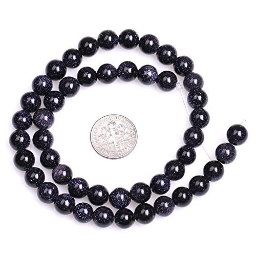 5mm Natural Blue Sandstone Beads Round Gemstone Loose Beads for Jewelry Making (78-80pcs/strand)