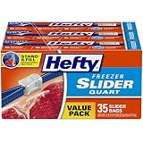 Hefty Slider Freezer Bags, Quart Size, 105 Count