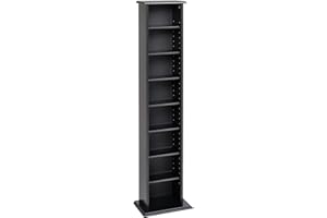 Prepac Narrow Cabinet Media Storage, 13" Wide, Black