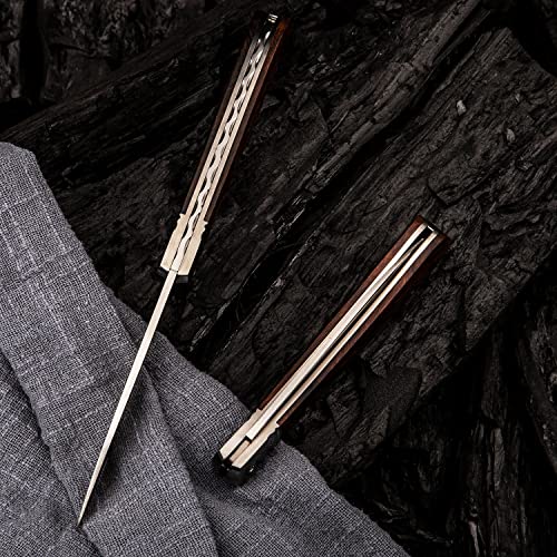 TRIVISA Gemini Series EDC Folding knife,Handmade Pocket Knife With ...