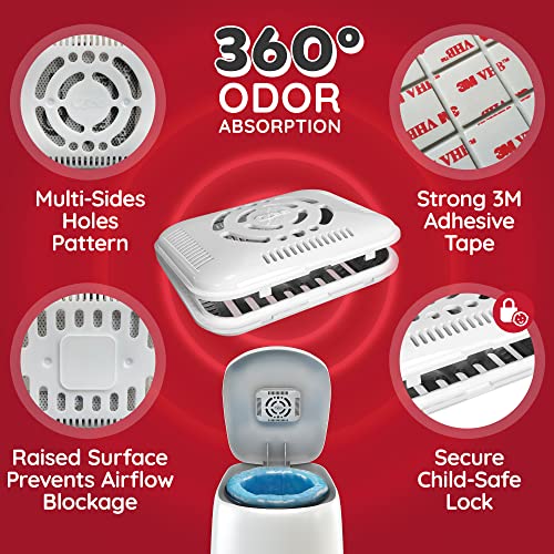 VZee Diaper Pail Deodorizer, Pack of 16, with Plastic Case, Compatible