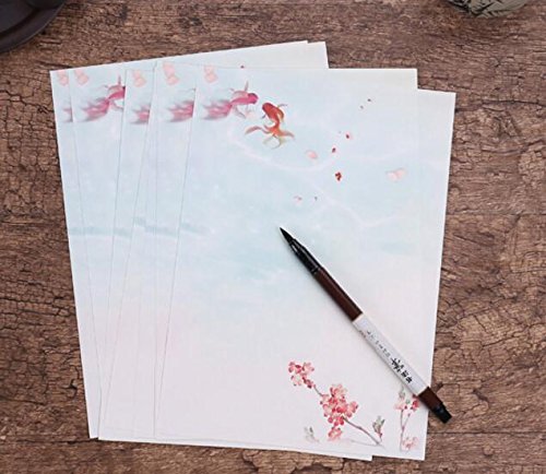 Efivs Arts 56pcs Vintage Retro Design Writing Stationery Paper Pad Letter Set, 7 Different Style - Thumbnail 2