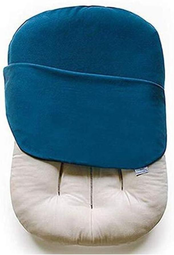 YANGGUANGBAOBEI Baby Lounger Cushion- For 0-24 Months,100% Organic Cotton-Breathable - Hypoallergenic Co-Sleeping Baby Bed,Baby Bed,Blue