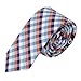 QBSM Tartan Check Styles Woven Microfiber Skinny Tie Neckties