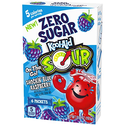 KoolAid SugarFree Sours Shockin' Blue Raspberry OnTheGo Powdered