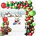 Christmas Balloon Garland Arch Kit 16Ft Length 110pcs Green Red Fresh Green Gold Color Balloons for Kids Xmas Home Holiday New Year Party Backdrop Decorations