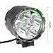 SecurityIng Waterproof 2500 Lumens 5X T6 LED Bicycle Light 3 Modes Headlamp Bright LED Bike Lamp Headlight with 8.4V Rechargeable Battery Pack and Charger for Outdoor Riding, Camping and Other Activites