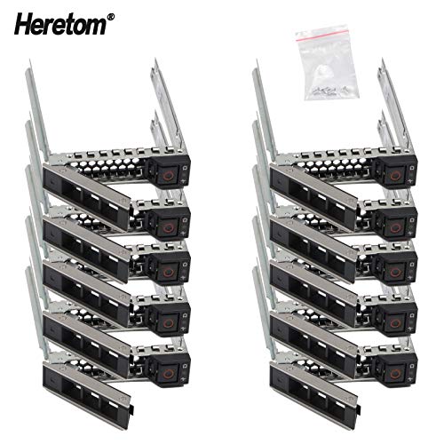 Heretom 10-PACK 2.5" DXD9H Hard Drive Caddy For Dell 14th Gen PowerEdge R340 R440 R640 R740 R740xd R840 R940 R6525 R7425 XC Series SSD SAS SATA NVMe Tray