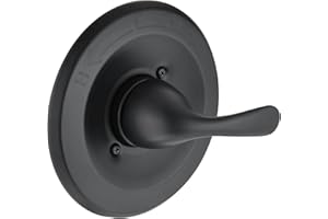 ULTRIMKIT Replacement for Delta 13/14 Series Shower Trim Kit, Shower Cover Plate with Handle, Matte Black(Valve& Catridge Not Inclued)