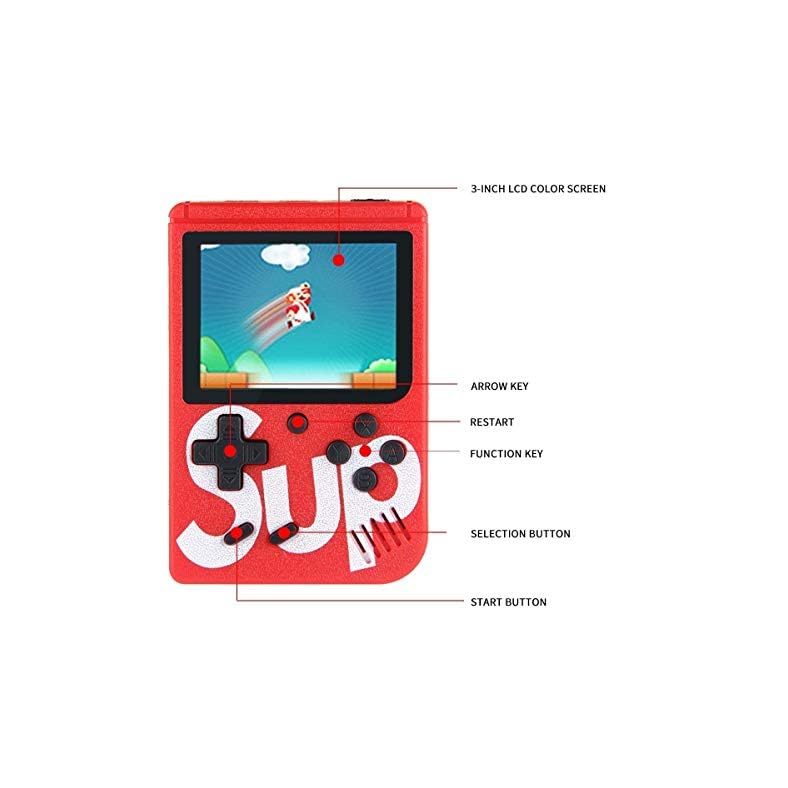 Adijyo Sup Game Box 400 in 1 USB Rechargeable Console Led 