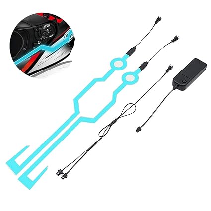 Houkiper LED Night Light Strip for Motorcycle Helmet, 3 Modes Night Signal Flashing Light Safety