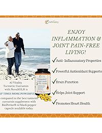 Turmeric Curcumin NovaSOL Bioperine Softgels - Antioxidante, Inflamación, Joint Pain Relief Support Supplement - 185x More Potent than Turmeric Black Pepper Capsules - Best Natural 100% Made in USA