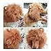 Gimilife Dog Lion Mane, Dog Costume Lion Mane Wig Halloween Costumes for Medium Large Dog with Ears & Tail, Fancy Lion Hair Dog Clothes Holiday Party (L Size,Light Brown)