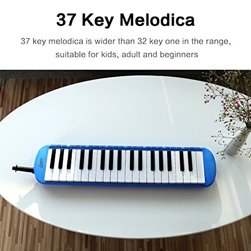 Lujex 32-Key Melodica,Entry Level Melodica Piano Portable Standard Tone Musical Education Instrument for 2+Years Old Kids/Beginner Gift with a Carrying Bag (Blue) - Thumbnail 5