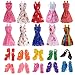 Rainbow Yuango Barbie Dolls Clothes, 10 pack