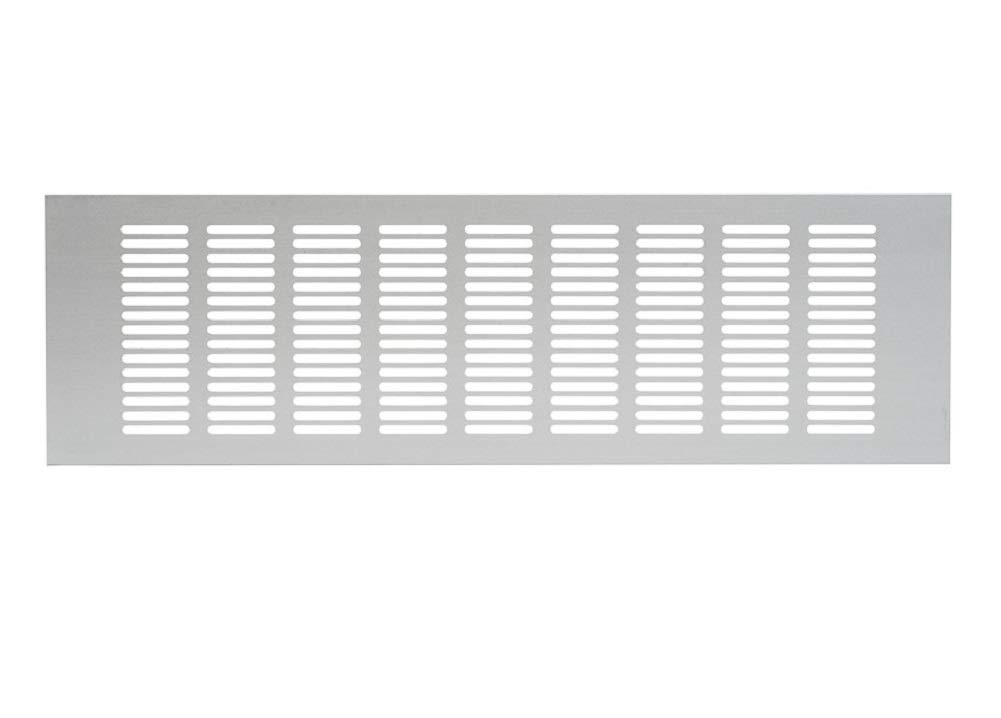 20x5 inch / 500x120mm Silver Kitcen Worktop/Plinth Heat Vent Grill Aluminium