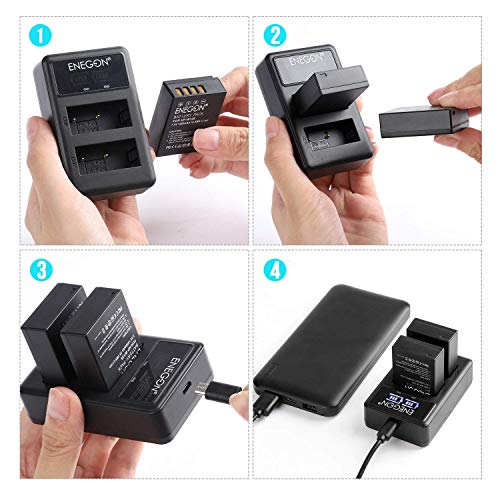 NP-W126S NP-W126 Batterie de Rechange (2 Paquets) et Chargeur Double Intelligent LED USB pour Fujifilm NP-W126S NP-W126 et Fuji FinePix HS30EXR HS35EXR HS50EXR X-A1 et Plus de caméras - Image 6