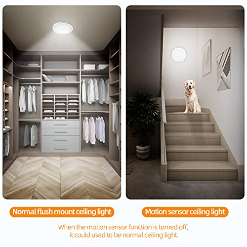Hisoo Motion Sensor Light Indoor, 18W LED Flush Mount Ceiling Light