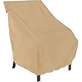 Classic Accessories Terrazzo Water-Resistant 26 Inch High Back Patio Chair Cover, Outdoor Chair Covers