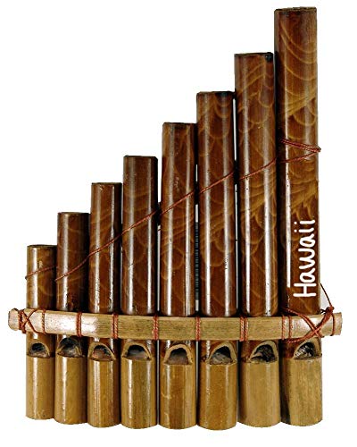 Happy Aloha Hawaii Small 5" L x 5" W Eight Pipe Bamboo Pan Flute