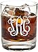 Whiskey Glass with Custom Engraved Initial - RG06