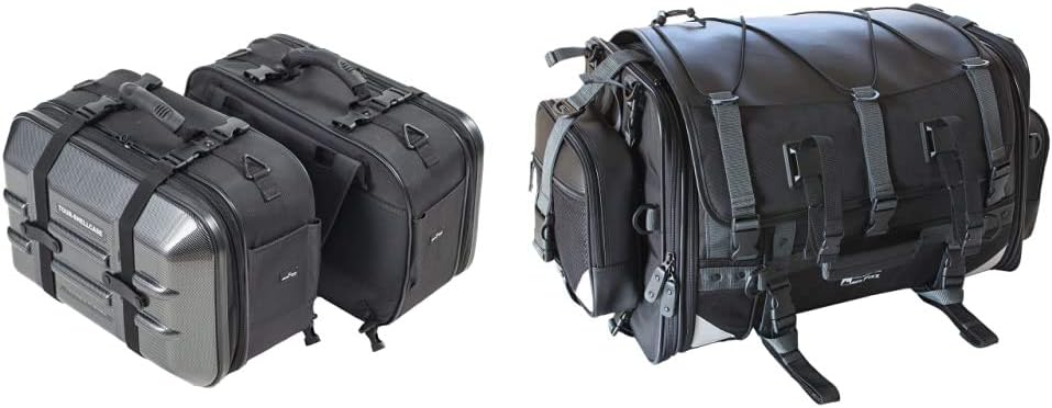 Amazon タナックス Tanax バイク用サイドバッグ Motofizz ツアーシェルケース2 カーボン柄 容量40ℓ 片側ℓ Mfk 250 キャンピングシートバッグ2 モトフィズ Motofizz ブラック Mfk 102 可変容量59 75ℓ セット買い バイクアクセサリ 車 バイク