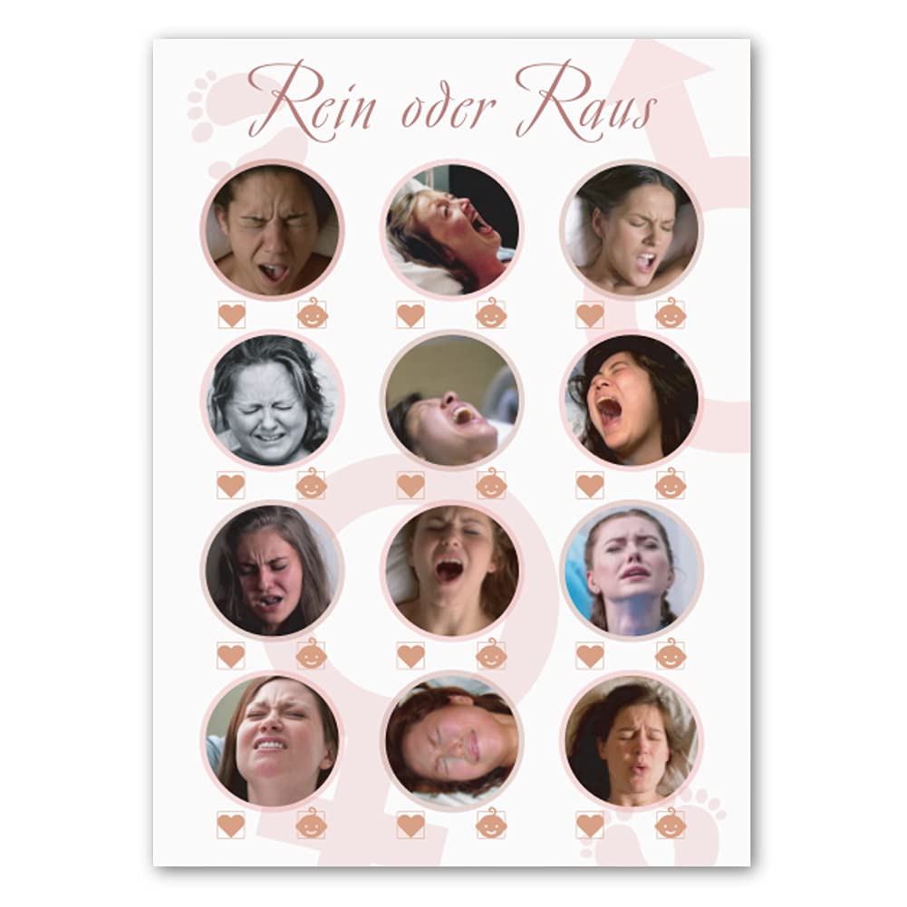 Baby shower games In or Out? and word salad funny baby shower decoration party games for boys and girls guessing game (20 playing cards)