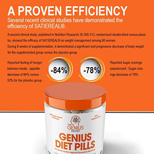 Genius Diet Pills for Weight Los Support, 50 Veggie Capsules - The Smart Appetite Suppressant for Women & Men - Natural… - Image 7