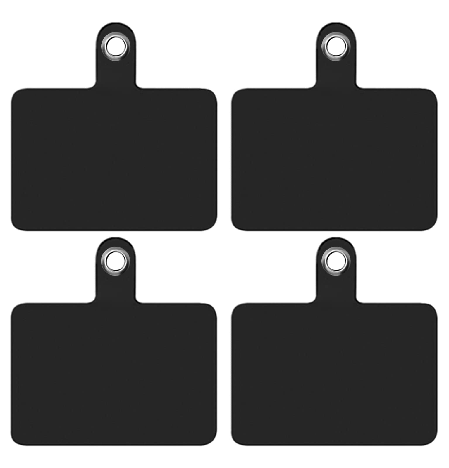 TBOC 4 x Replacement Patches [Black] Accessories for Strap Mobile Phone Case Chain Karabine Universal for Hanging Neck Patch Thin Light Tear-Resistant Smartphone Strap Chain Lanyard Neck Strap
