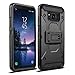 zenic Galaxy S8 Active Case, Heavy Duty Shockproof Hybrid Full-Body Protection Case Cover with Swivel Belt Clip and Kickstand for Samsung Galaxy S8 Active (Black)
