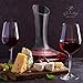 Zulay Red Wine Decanter - Hand Blown Crystal Aerator - Carafe Pitcher for Full Bottle - Wine Accessories and Gifts 60 oz