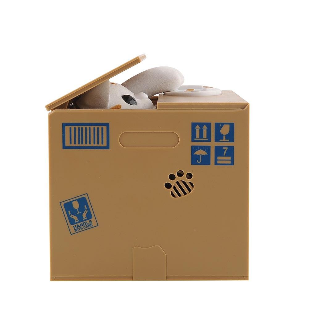 Peradix Money Toy Bank Automatic Stealing Coin Cat Kitty Coins Penny Cents Piggy Bank Money Saving Box for Kids Children Present Gift