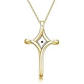 TwoAnts Mustard Seed Cross Necklace 925 Sterling Silver Faith Hope Love Pendant Necklace Inspirational Religious Necklace Christian Jewelry Gift for Women