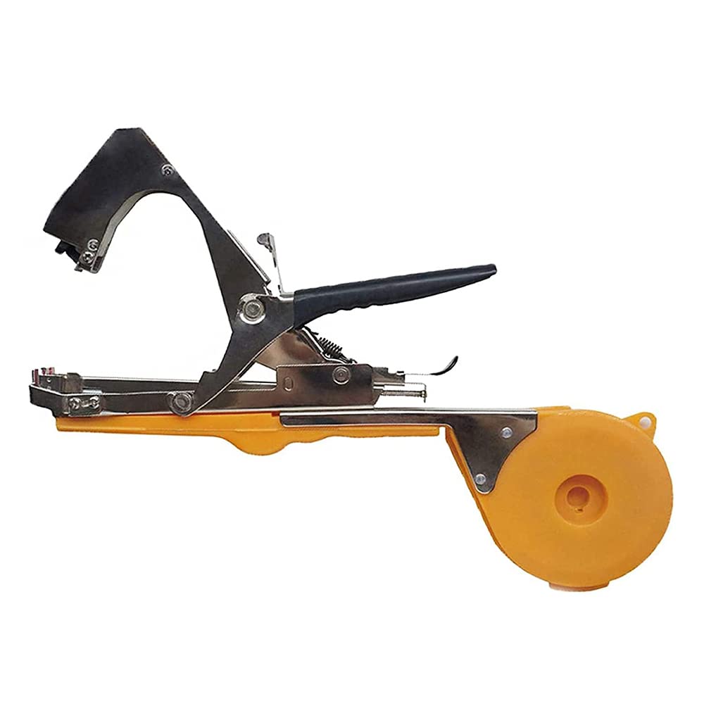 CENPEK Plant Tying Machine Tool, Portable Greenhouse Vegetable Tying Machine, Nursery Garden Plant Tape Binding Tool, for Strapping Garden Vegetables Cucumbers Tomatoes Yellow