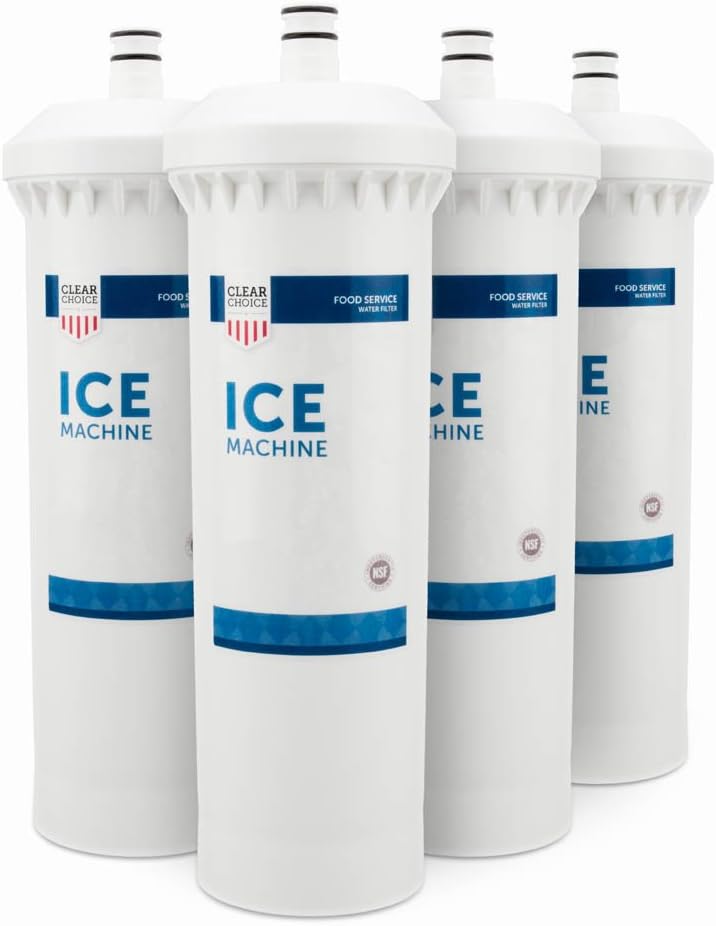 Clear Choice Ice Filtration System Replacement Cartridge for CUNO 55893-01 56319-04 CFS8720-S Also Compatible with 3M 70020002575, Everpure EFS8002-S EV9781-12, Nu Calgon 4622-10, 4-Pack