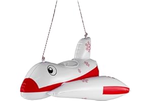 E-TING Santa Clothing Accessories Inflatable Aircraft Airplane Plane Ship Flying Boat for elf Doll Christmas Decoration（Doll is not Included