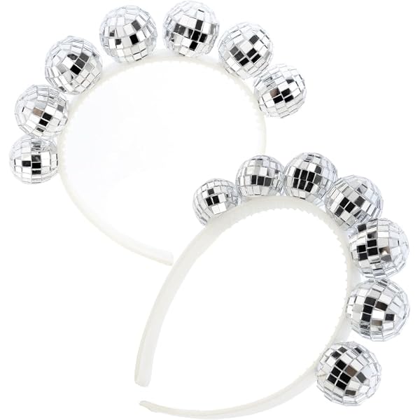 Amazon.com: Ujuuu 10Pcs 70s Retro Mirror Silver Head Boppers  display picture 2